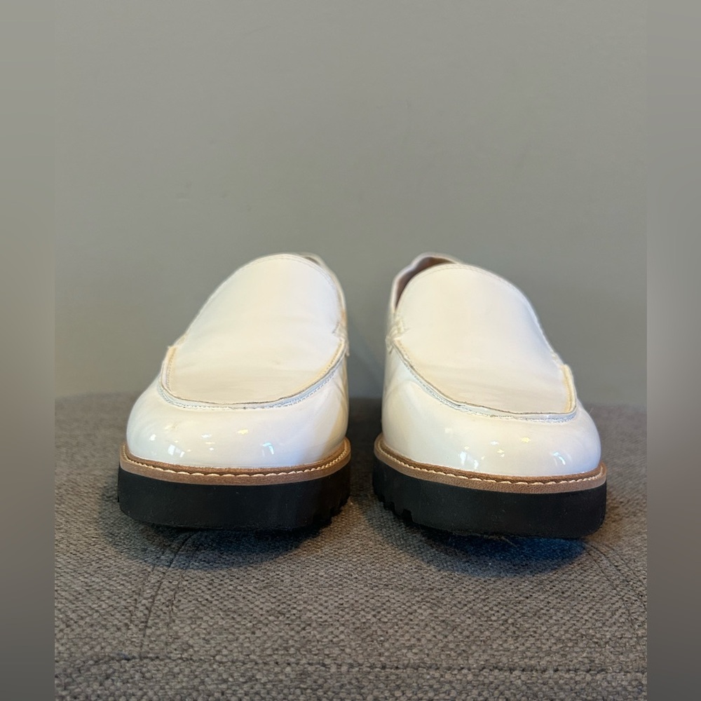 Franco Sarto White Patent Leather Loafers Women’s Size 8 - Picture 5 of 8